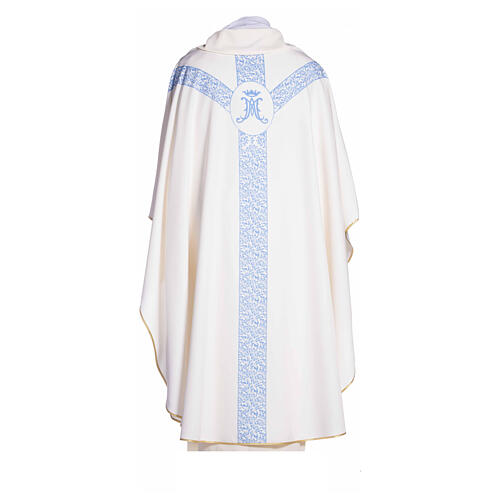 Casulla Mariana con impresión digital y cuello redondo Vebi Confezioni 2