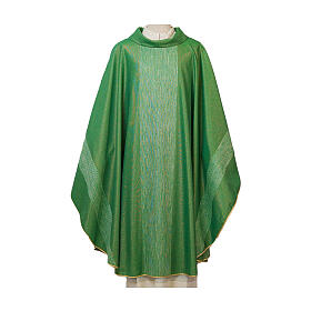 Classic priest chasuble in wool, silk, and lurex by Vebi Confezioni