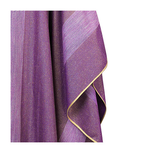 Classic priest chasuble in wool, silk, and lurex by Vebi Confezioni 9