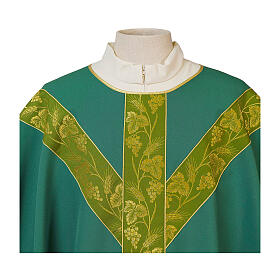 Chasuble with wheat and grape decorative band and crewneck by Vebi Confezioni