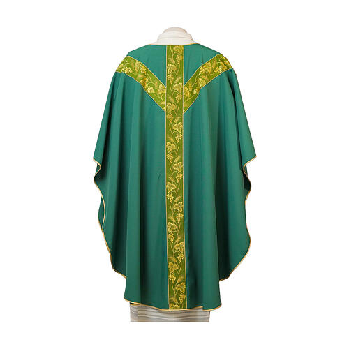 Casulla con entorchado trigo y uva cuello redondo Vebi Confezioni 4