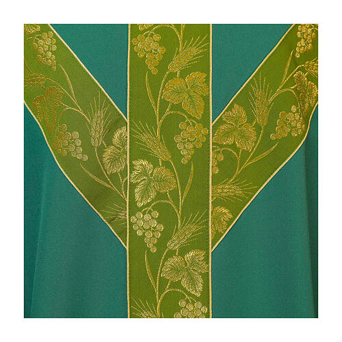 Chasuble with Wheat and Grape Galloon Crew Neck by Vebi Confezioni 3