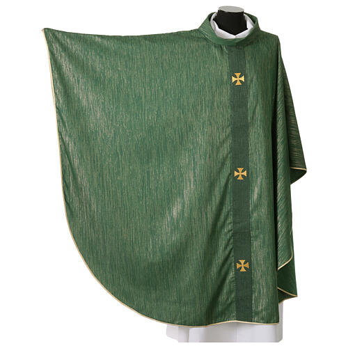 Chasuble Gamma en polyester et viscose avec six croix brodées 5