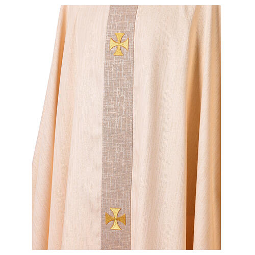 Chasuble Gamma en polyester et viscose avec six croix brodées 9