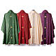 Chasuble Gamma in Polyester and Viscose with Six Embroidered Crosses s12