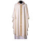 Gamma chasuble with machine-embroidered stole, gold floral motifs s6
