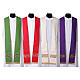 Gamma chasuble with machine-embroidered stole, gold floral motifs s11