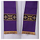 Gamma chasuble with machine-embroidered stole, gold floral motifs s15