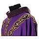 Casulla cruz de San Andrés Gamma bordados florales hilo dorado s12