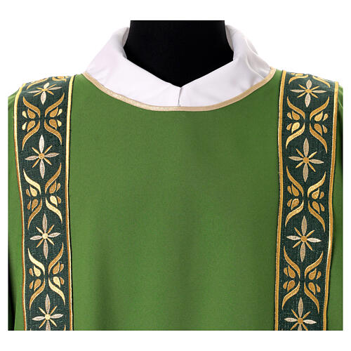 Polyester Dalmatic Gamma with Floral Golden Stitching Gallons 2