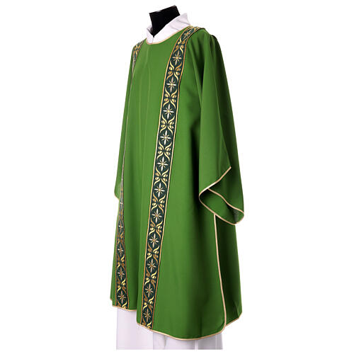 Polyester Dalmatic Gamma with Floral Golden Stitching Gallons 3