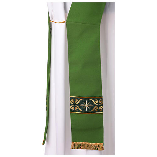 Polyester Dalmatic Gamma with Floral Golden Stitching Gallons 12