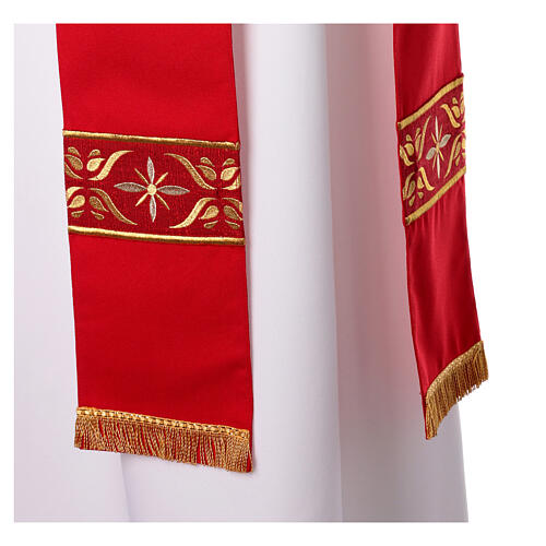 Polyester Dalmatic Gamma with Floral Golden Stitching Gallons 13