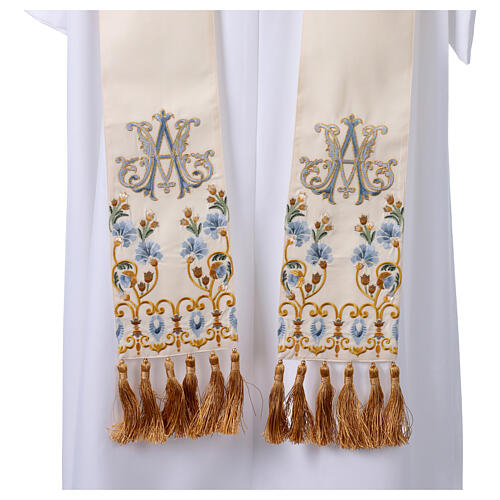 Marian Chasuble in wool with embroidered satin orphrey 10