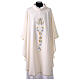 Gamma Marial chasuble in polyester with embroidered cross and flowers s1