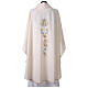 Gamma Marial chasuble in polyester with embroidered cross and flowers s6