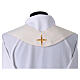 Gamma Marial chasuble in polyester with embroidered cross and flowers s9