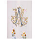 Marian Chasuble Gamma in Polyester with Mantle Cross and Flower Embroidery s2