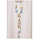 Marian Chasuble Gamma in Polyester with Mantle Cross and Flower Embroidery s3