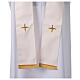 Marian Chasuble Gamma in Polyester with Mantle Cross and Flower Embroidery s8