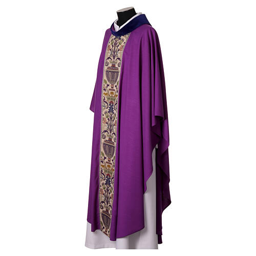 Chasuble Slabbinck bande centrale brocart col velours 3