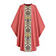Casulla bordada rosa Slabbinck con entorchado decorado s1