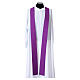 Slabbinck chasuble in 100% wool, damask decorations and embroidered cross s9