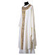 Slabbinck chasuble in 100% wool, damask decorations and embroidered cross s13