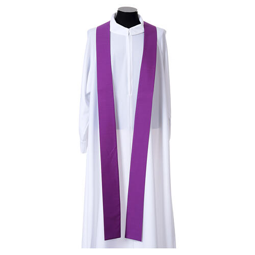 Chasuble Slabbinck 100% laine damassée croix brodée 9