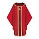 Chasuble Slabbinck 100% laine damassée croix brodée s5