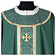 Chasuble Slabbinck 100% laine damassée croix brodée s3