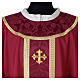 Chasuble Slabbinck 100% laine damassée croix brodée s5