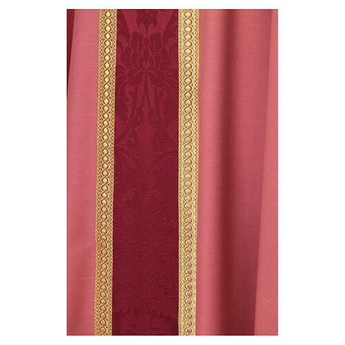 Slabbinck rose damask chasuble with embroidered cross 6