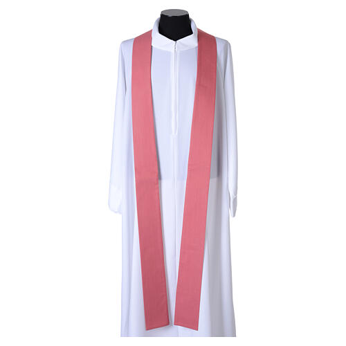 Chasuble Slabbinck rose damas avec croix brodée 7