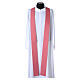 Chasuble Slabbinck rose damas avec croix brodée s7