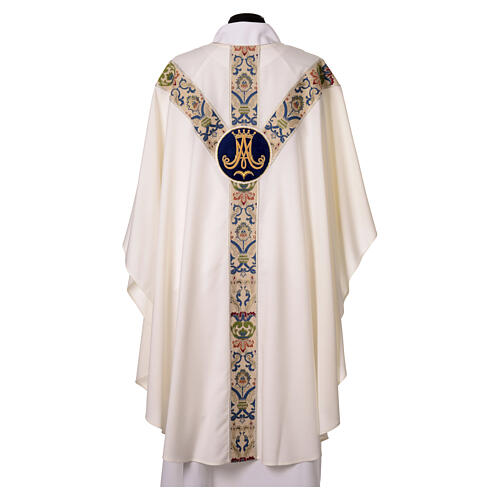 Chasuble mariale brodée à la main blanche Slabbinck 7