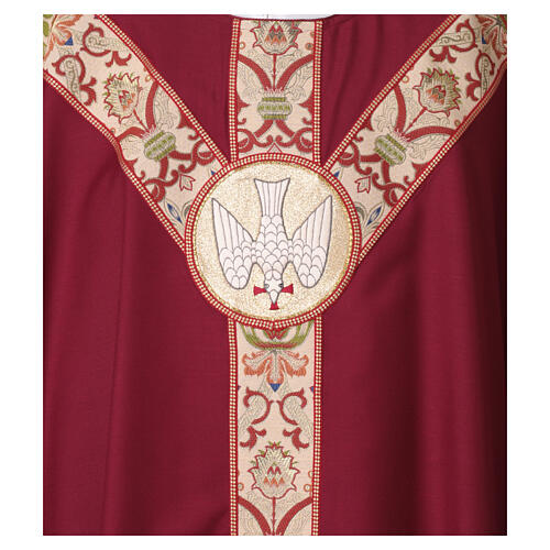 Slabbinck chasuble with hand-embroidered symbol on brocade 8