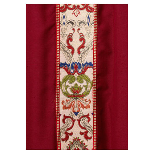 Chasuble Slabbinck avec symbole brodé à la main sur brocart 6