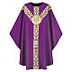 Chasuble Slabbinck avec symbole brodé à la main sur brocart s3