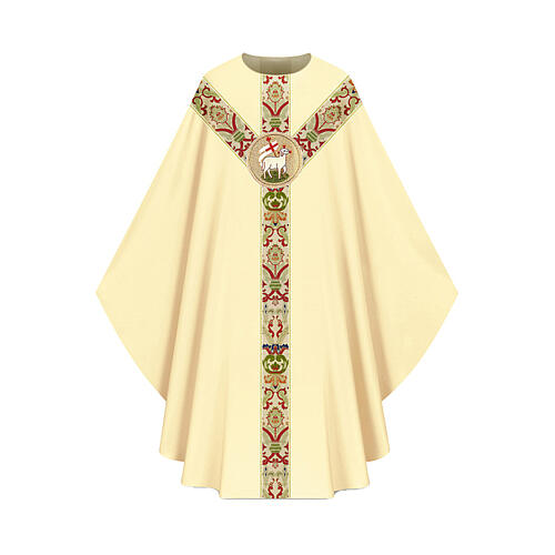 Slabbinck Chasuble with Hand-Embroidered Symbol on Brocade 2