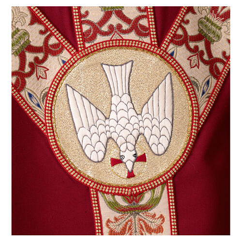 Slabbinck Chasuble with Hand-Embroidered Symbol on Brocade 4
