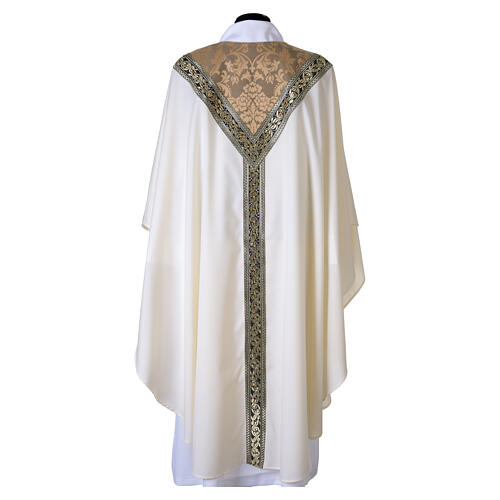 Chasuble in 100% wool with braids and brocade by Slabbinck 7