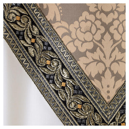 Chasuble in 100% wool with braids and brocade by Slabbinck 8