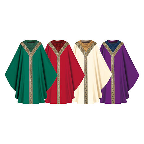 Casula 100% lã galões e brocado Slabbinck 1