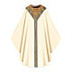 Chasuble 100% wool with galloon and brocade by Slabbinck s4