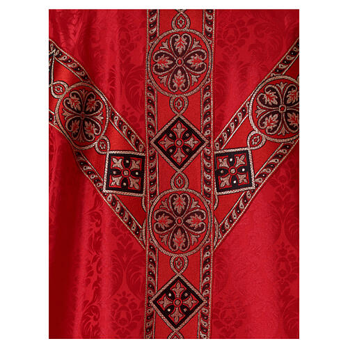 Damask chasuble by Slabbinck with woven orphrey 9