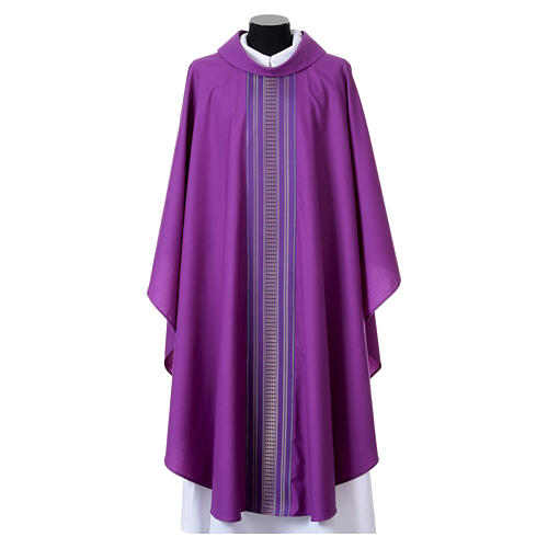 Chasuble by Slabbinck with gold shades, 100% wool, with collar 6