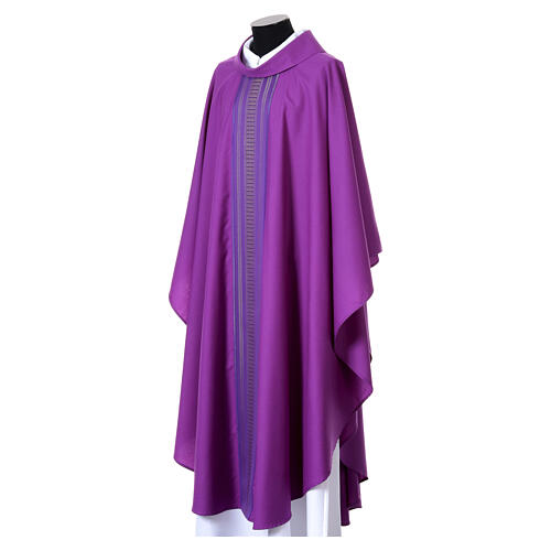 Chasuble by Slabbinck with gold shades, 100% wool, with collar 7