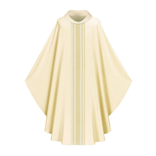 Chasuble with gold-toned band 100% wool by Slabbinck with collar 5