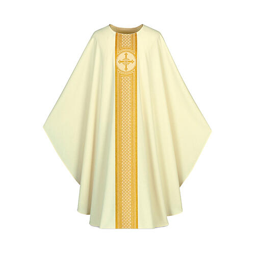 Casulla Slabbinck entorchado dorado cruz 4